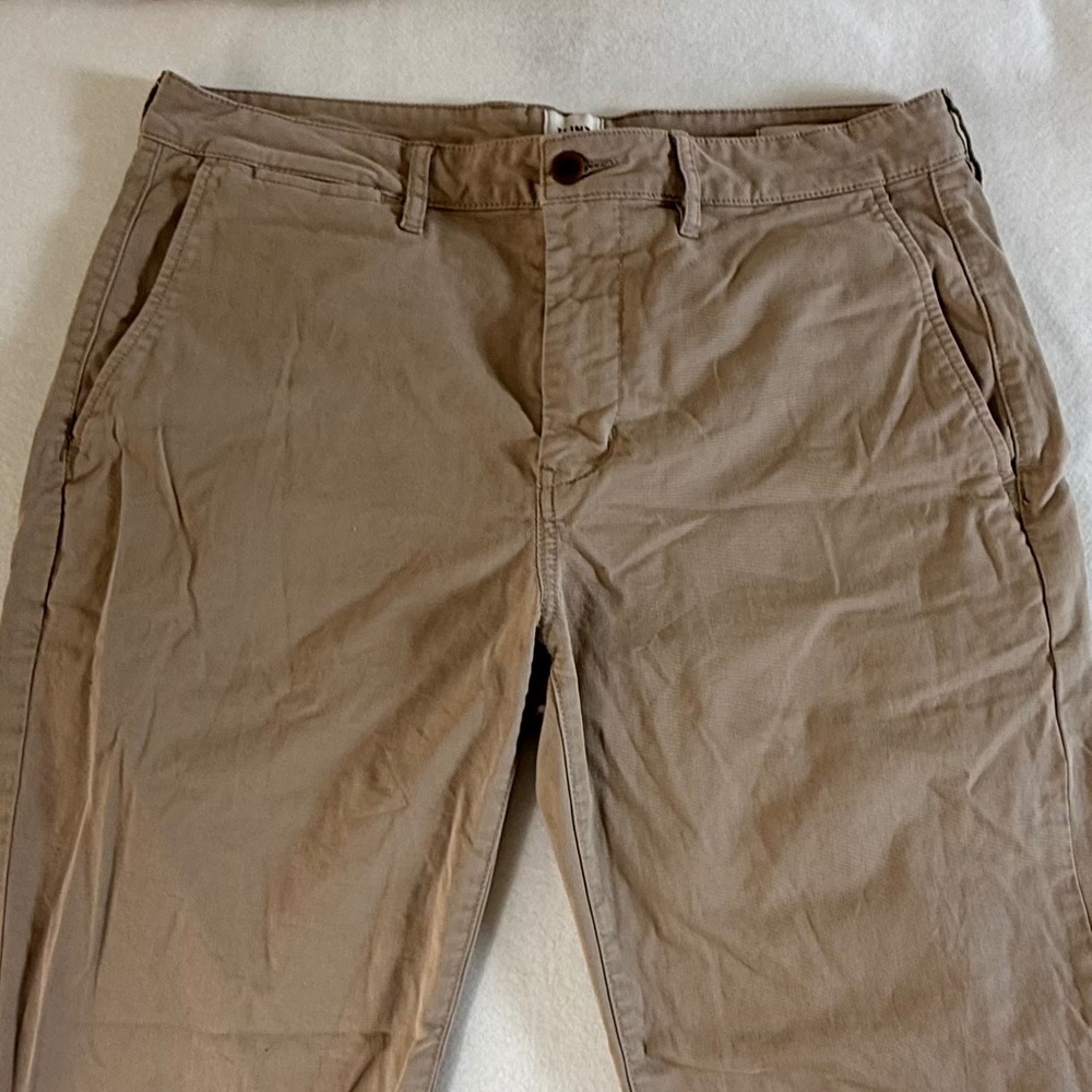 Flint and Tinder 365 Chino Pants Mens 34x32 Straight Fit Khaki Tan